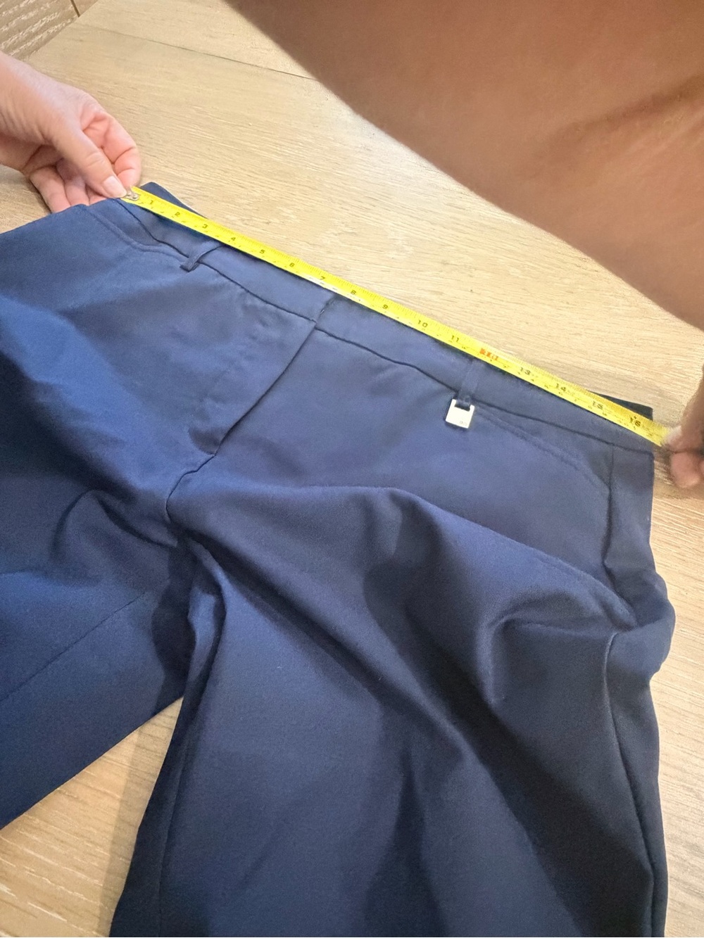 Jones New York Collection Stretch Navy Blue Straight Leg Dress Pants 32” Waist - Picture 8 of 9